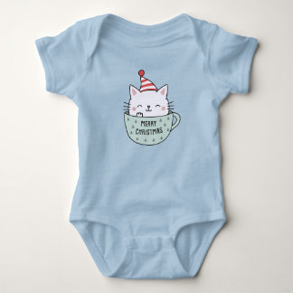 Christmas Kitten Baby Bodysuit
