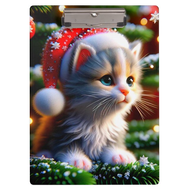 Christmas Kitten Clipboard (Front)