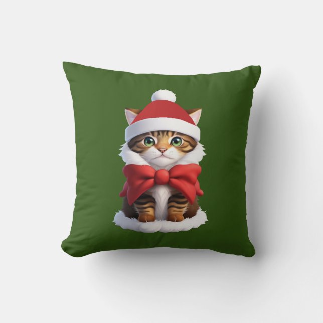 Christmas Kitten Cushion (Front)
