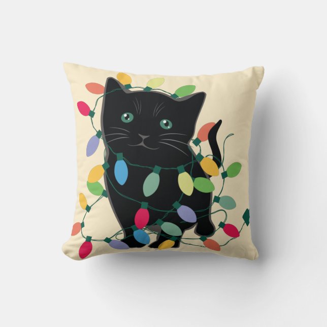Christmas Kitten Cushion (Front)