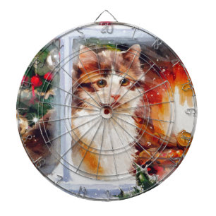 Christmas Kitten Dartboard