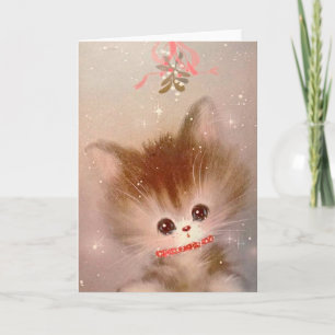 Christmas Kitten Greeting Card