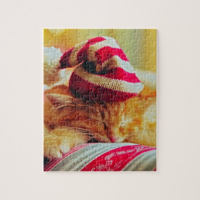 Christmas Kitten Jigsaw Puzzle (Vertical)