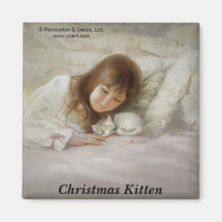 Christmas Kitten Magnet
