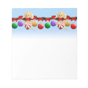 Christmas kitten notepad