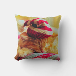 Christmas Kitten Pillow