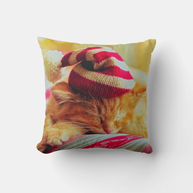 Christmas Kitten Pillow (Front)
