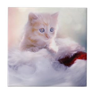 Christmas Kitten Tile