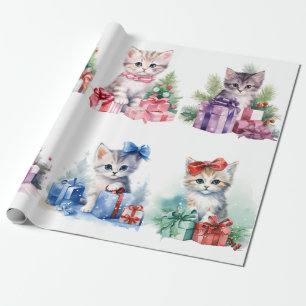 Christmas Kittens Wrapping Paper