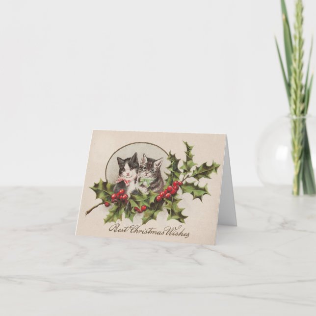 Christmas Kitties Greeting Card (Front)
