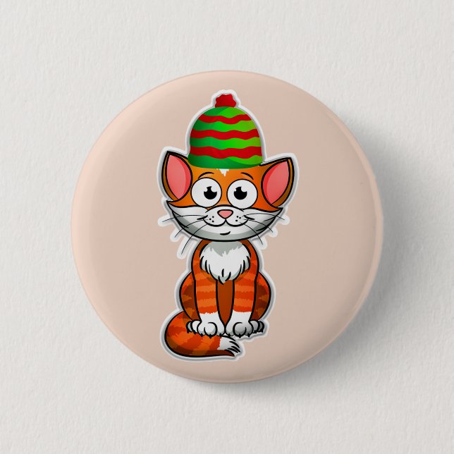 christmas kitty button (Front)
