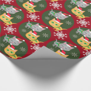 Christmas Kitty Cat Cute Wrapping Paper