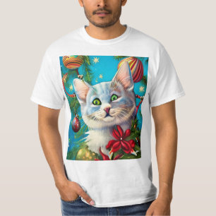Christmas kitty cat holiday T-Shirt