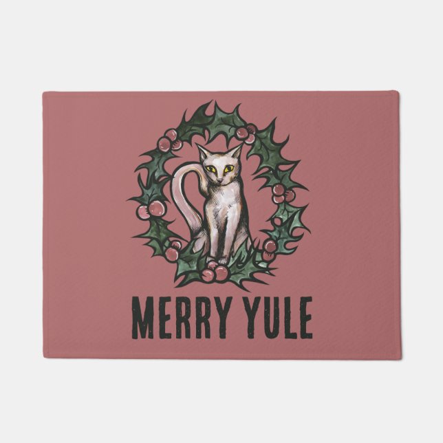 Christmas Kitty Cat Yule Cats Holidays             Doormat (Front)