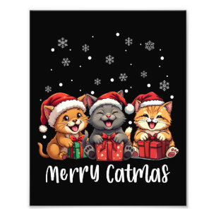 Christmas Kitty Cats Merry Catmas Photo Print