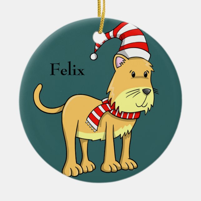 Christmas Kitty "Felix" Ornament (Front)