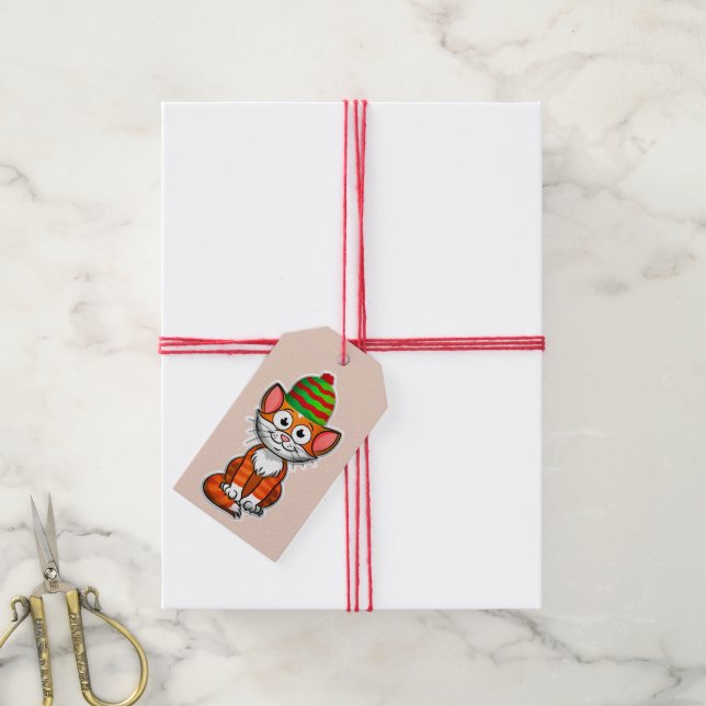 christmas kitty gift tags (With Twine)