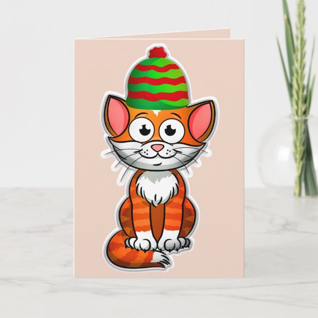 christmas kitty greeting card (Front)