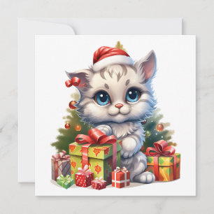 Christmas Kitty Greeting Card