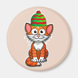 christmas kitty magnet