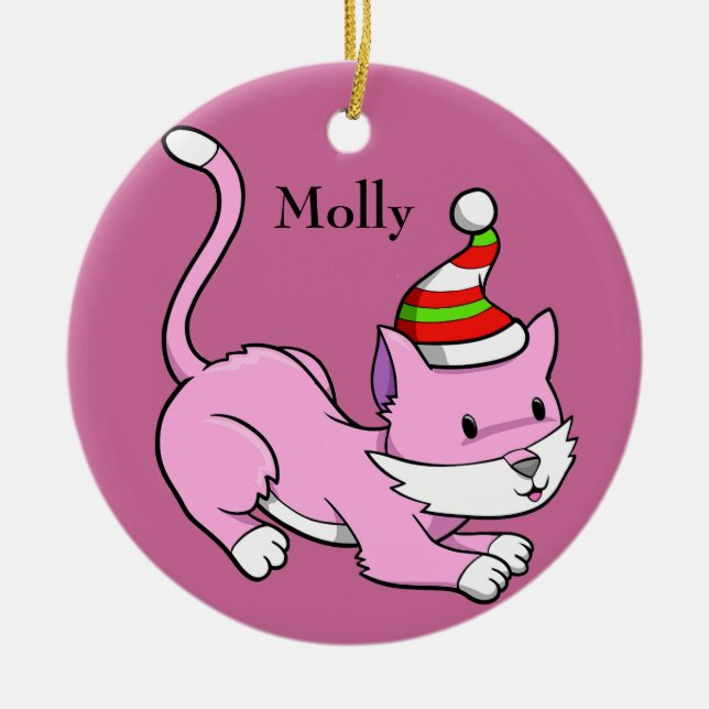 Christmas Kitty "Molly" Ornament (Front)