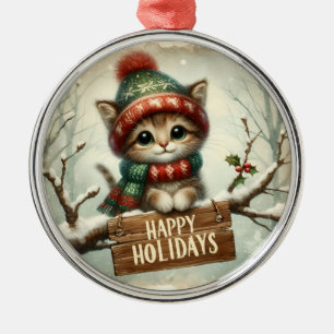 Christmas Kitty Ornament