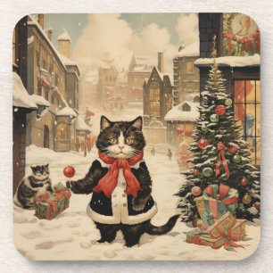 Christmas Kitty, Snowy Day Coaster