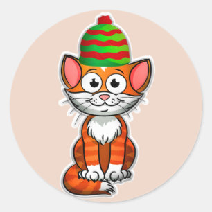christmas kitty stickers