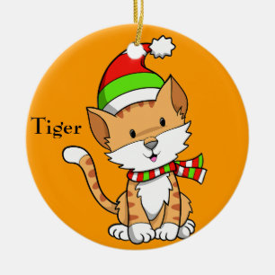 Christmas Kitty "Tiger" Ornament