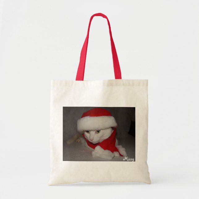 Christmas Kitty Tote Bag (Front)