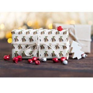 Christmas Kiwi Bird Wrapping Paper