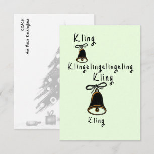 Christmas Kling klingelingeling Melody minimal art Card