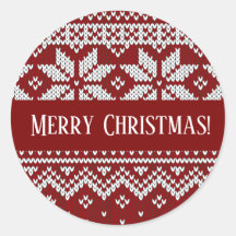 Christmas Knitted Red and White Sweater