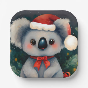 Christmas Koala 1 Paper Plate