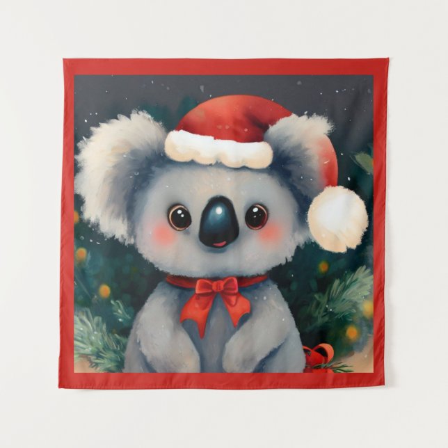 Christmas Koala 1 Tapestry (Front)