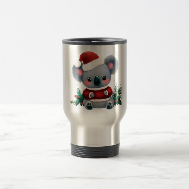 Christmas Koala 3 Travel Mug (Center)