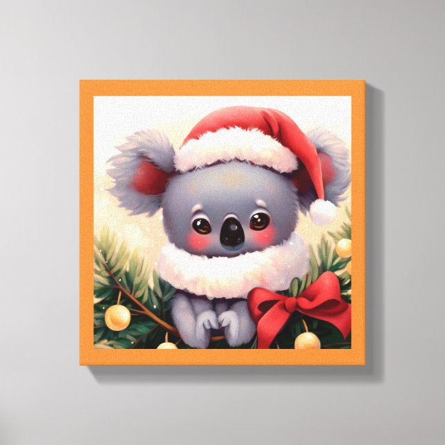 Christmas Koala 4 Canvas Print (Front)