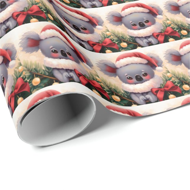 Christmas Koala 4 Wrapping Paper (Roll Corner)