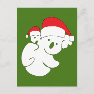 Christmas Koala Bears Postcard