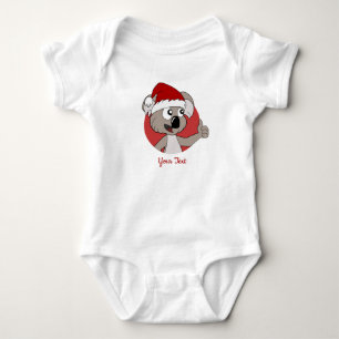 Christmas koala cartoon  baby bodysuit