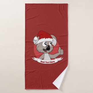 Christmas koala cartoon bath towel