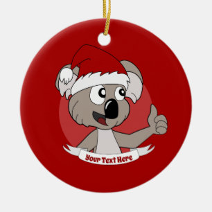 Christmas  koala cartoon ceramic tree decoration
