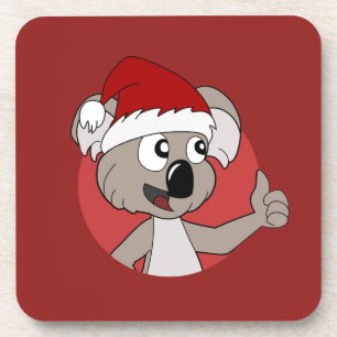Christmas koala cartoon  coaster