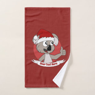 Christmas  koala cartoon   hand towel