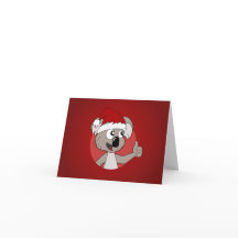 Christmas koala cartoon