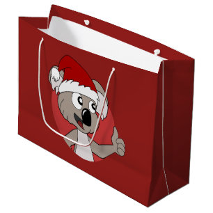 Christmas koala cartoon  large gift bag