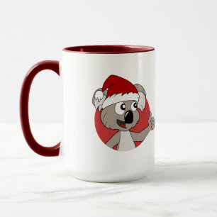 Christmas koala cartoon  mug
