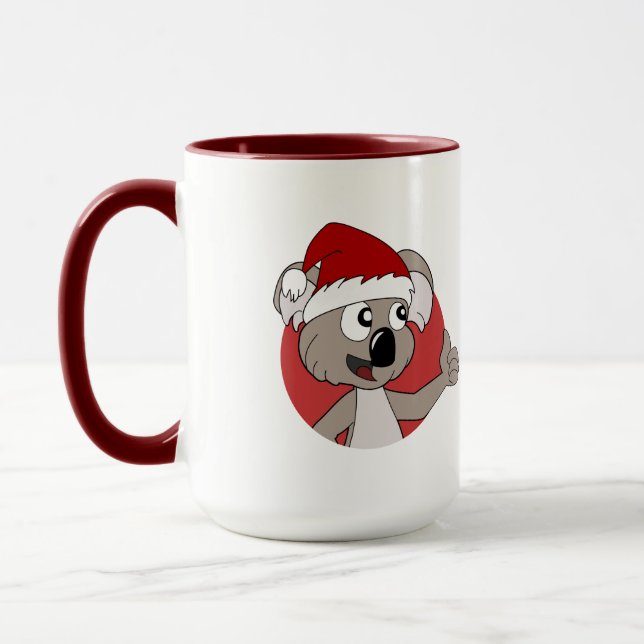 Christmas koala cartoon  mug (Left)