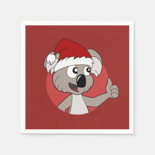 Christmas koala cartoon  napkin