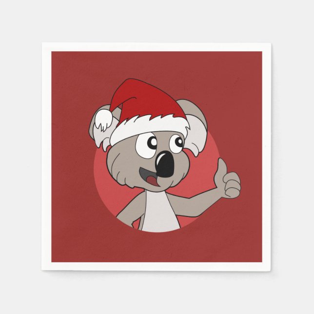 Christmas koala cartoon  napkin (Front)